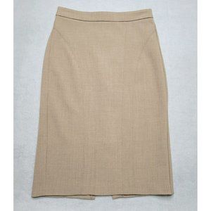 XOXO Beige pencil skirt with bronze zipper in the back. Size 0